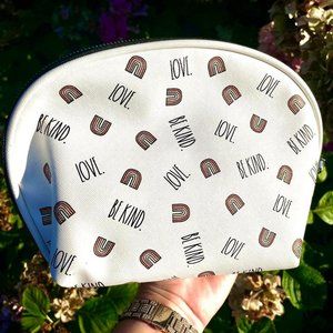 Rae Dunn White, Rainbow Make Up Bag